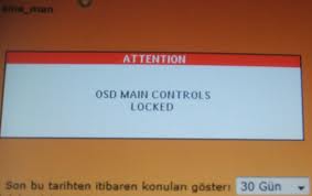 OSD main control locked